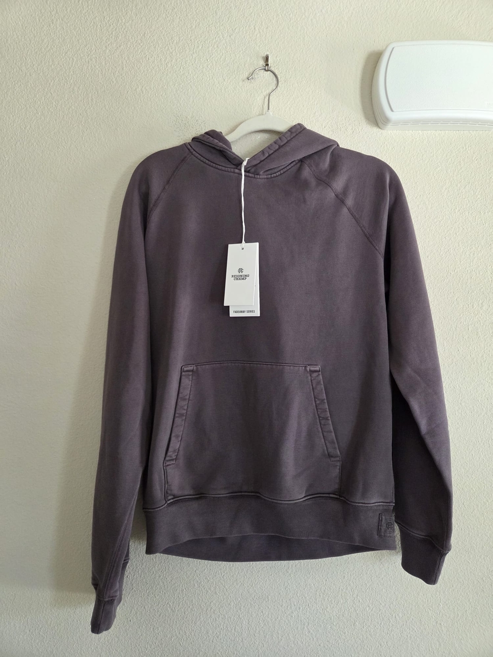Reigning Champ Terry Fadeaway Standard Hoodie Size Small NWT Mauve Gray